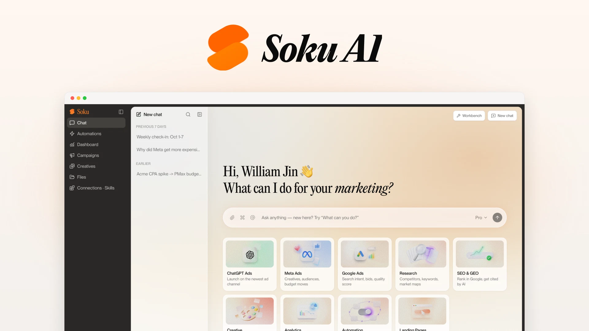 Soku — AI Ads Management Agent