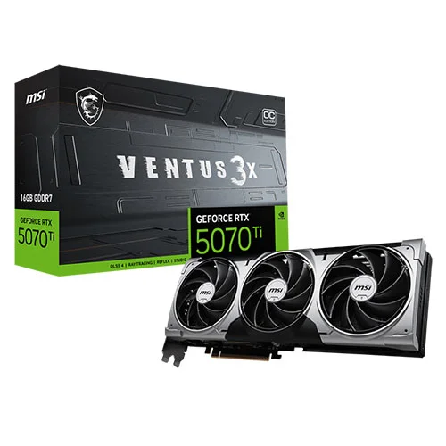 MSI GeForce RTX 5070 Ti Ventus 3X OC 16GB GDDR7 Graphics Card
