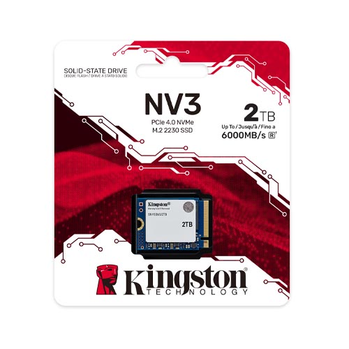 Kingston NV3 2TB PCIe Gen 4 NVMe M.2 2230 SSD (SNV3SM3/2T0)
